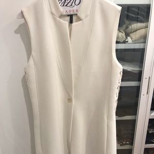 Long White BCBGMAXAZRIA vest